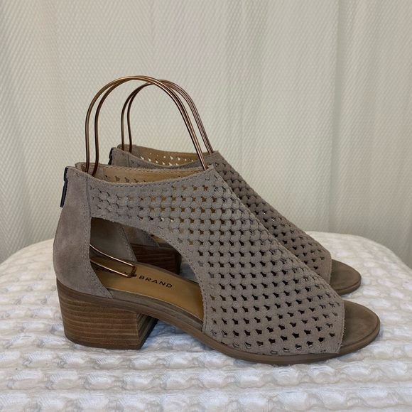 Lucky Brand Peep Toe Leather Boot - Picture 2 of 6